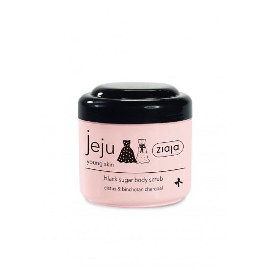 jeju pink line - ziaja - cosmetics - Jeju pink line black sugar body scrub 200ml   COSMETICS